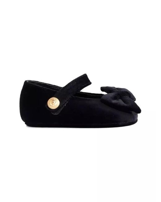 Balmain Black Ballet Flats With Bow