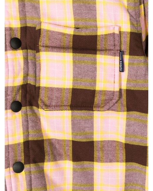 Palm Angels Natural Check Padded Reversible Shirt