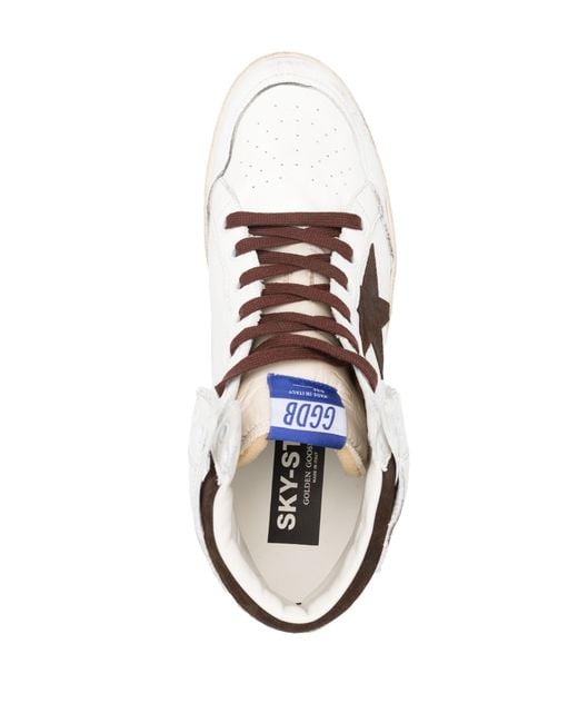 Golden Goose Deluxe Brand White Sky Star Nappa Upper And Spur Nylon Tongue Suede Star for men