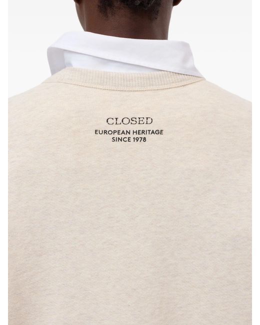 Closed Sweater Met V-Hals in het White