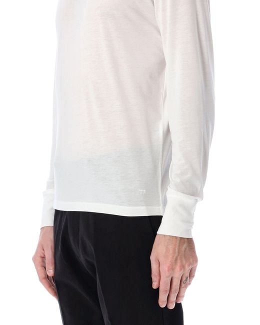 Tom Ford White Long Sleeve T-Shirt for men