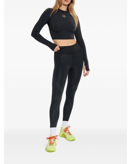 Adidas By Stella McCartney Black Tpr Ls Cr