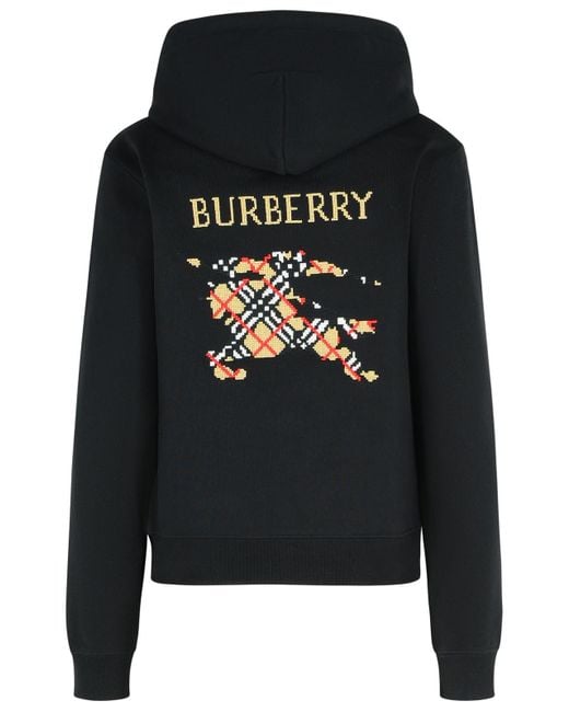 Burberry Black 'Harriet' Cotton Sweatshirt
