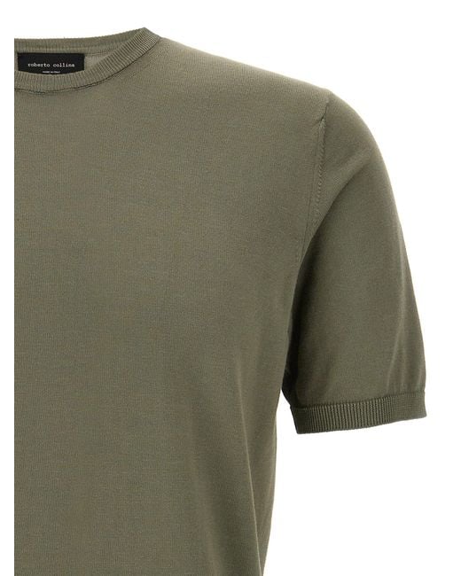 Roberto Collina Gebreide T -shirt in het Green