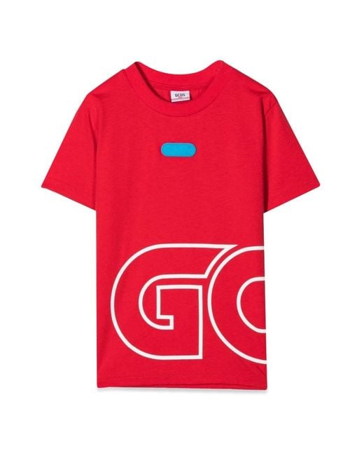Gcds Red Jersey T Shirt Boy