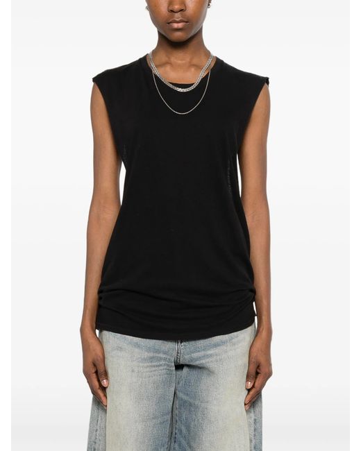R13 Black Twisted Back Sleeveless T