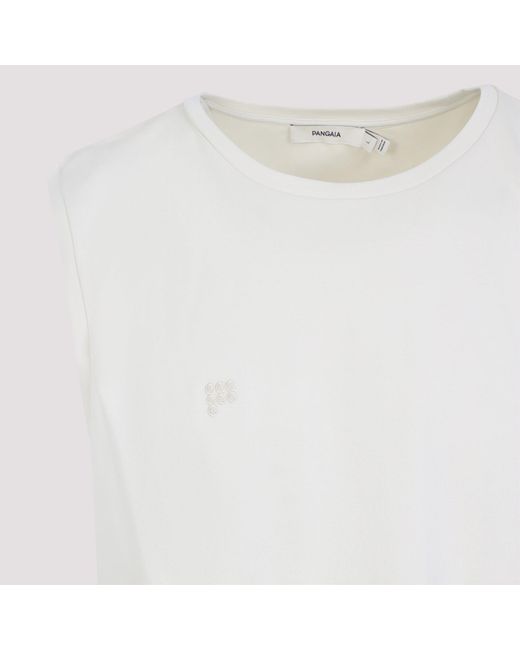 PANGAIA White Summer Sleeveless T Shirt