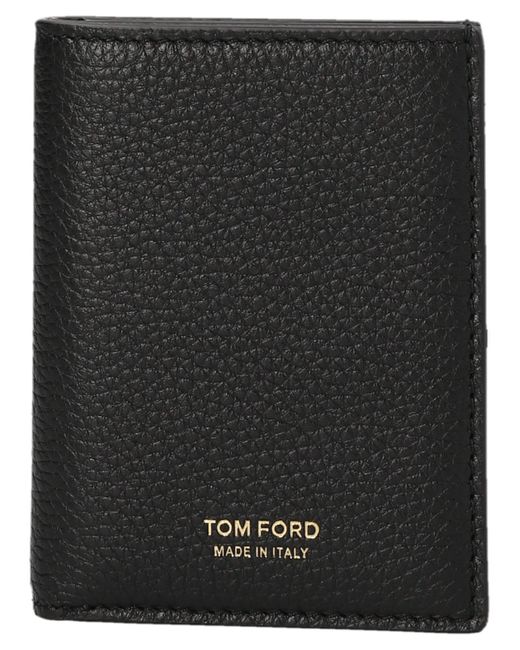 Tom Ford Logo Print Wallet in het Black voor heren