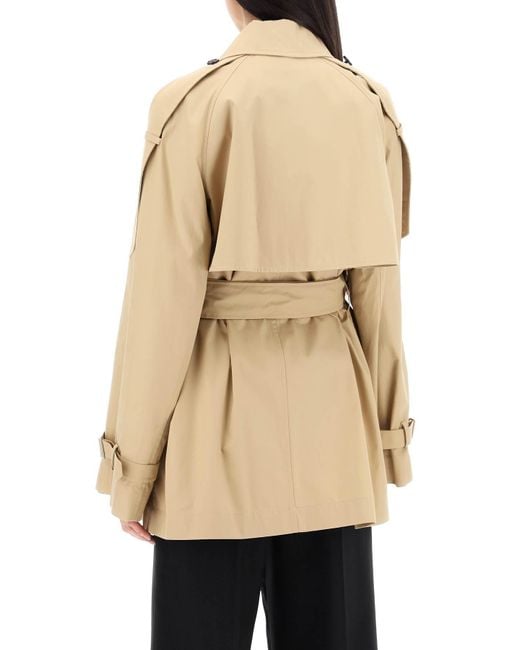 Burberry Natural Double Breasted Midi Trench Coat