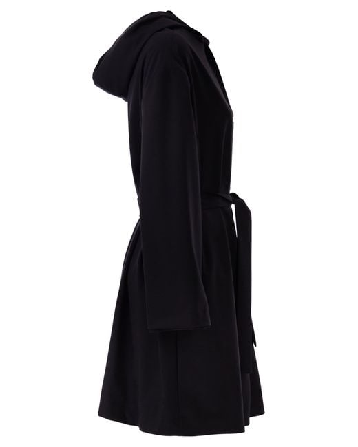 Herno Blue Reversible Coat With Hood