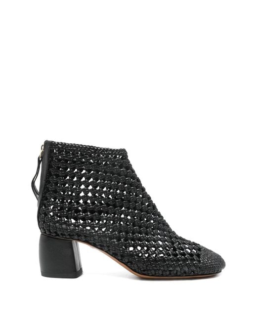 Forte_forte Black Stivaletto Intrecciato Con Zip
