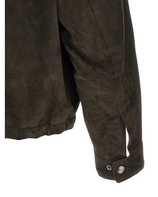 Giorgio Brato Black Suede Jacket for men