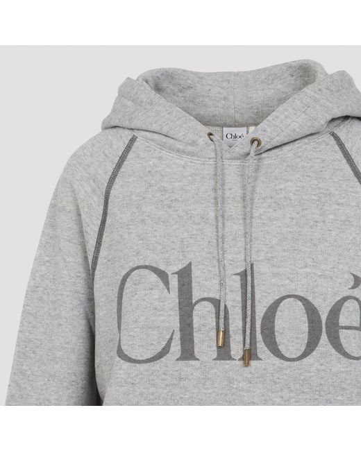 Sudadera Con Capucha Chloé de color Gray
