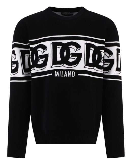 Maglione logo di Dolce & Gabbana in Black da Uomo
