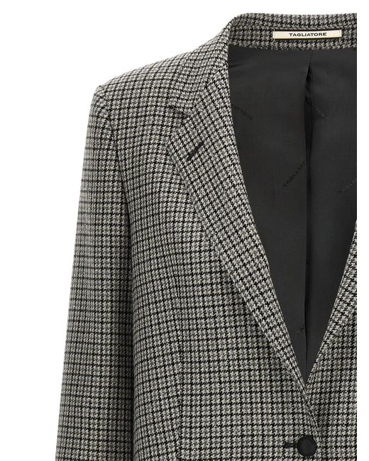Tagliatore Gray Oversize Blazer Jacket