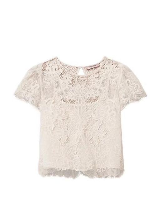 Twinset Natural Muslin Blouse