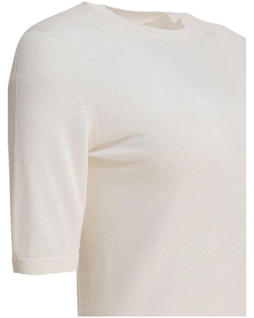 Max Mara White Basic Wollpullover