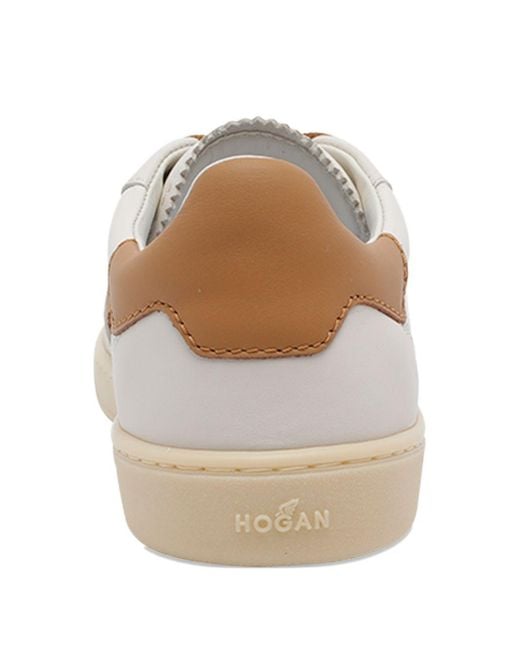 Hogan White Cool Basket Leather Sneakers