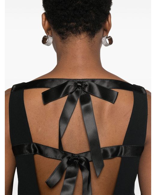 Prada Black Triangle-Logo Mini Dress