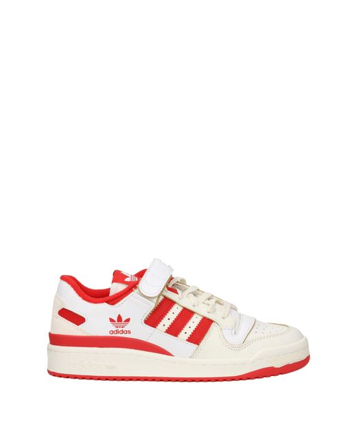 Adidas Red Sneakers Forum 84 Low Uomo Pelle/Rosso for men