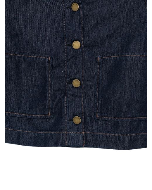 Rag & Bone Blue Adrianna Buttoned Pocket Jacket
