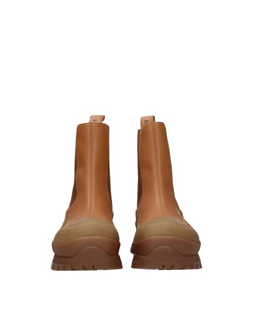 Stella McCartney Brown Stivaletti Vibram Donna Eco Pelle Marrone/Biscotto for men