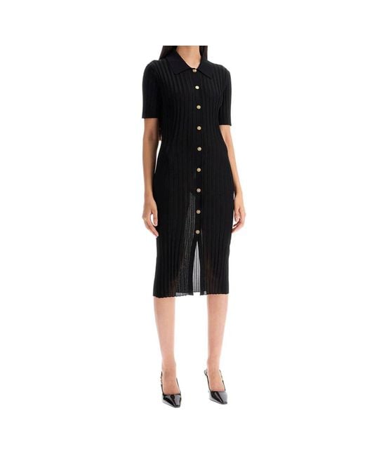 Versace Black Knitted Mini Dress