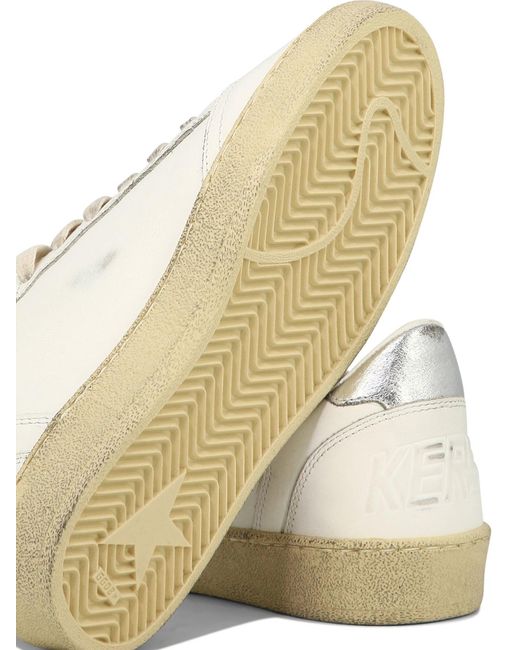 Zapatillas de deporte de "estrella de pelota" doradas Golden Goose Deluxe Brand de color White
