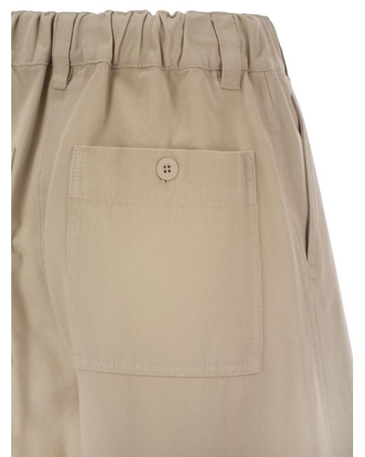 Weekend by Maxmara Natural Disco Wide Cotton Drill Trousers