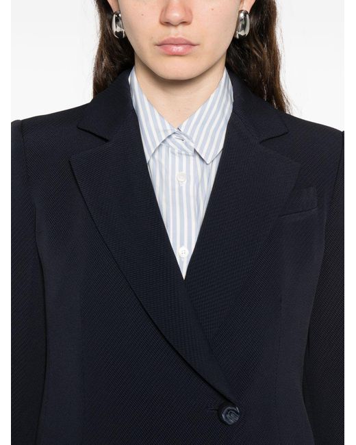 Emporio Armani Blue Double-Breasted Blazer Jacket