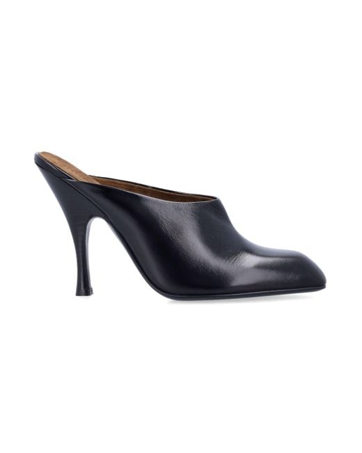 Khaite Blue Leather Mules