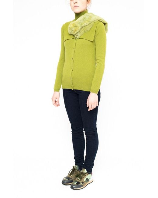 LA ROSE Yellow Jabot Cashmere Green