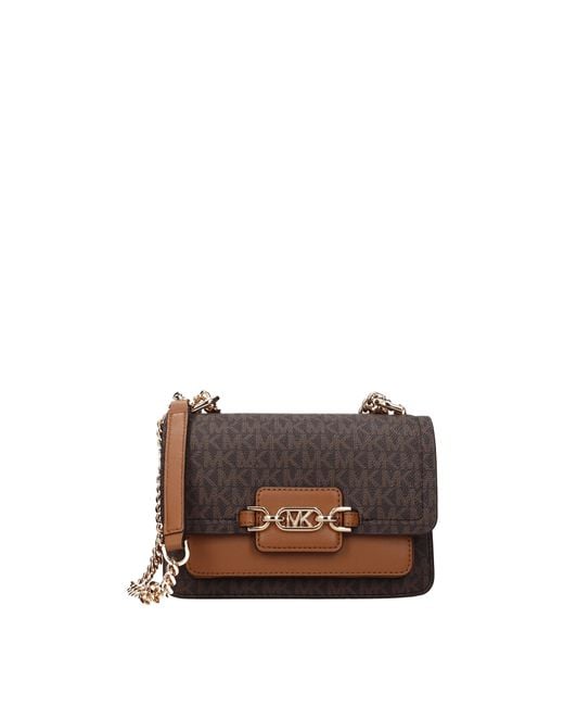 Michael Kors Brown Heather Xs Fabric Shoulder Bag/Acorn