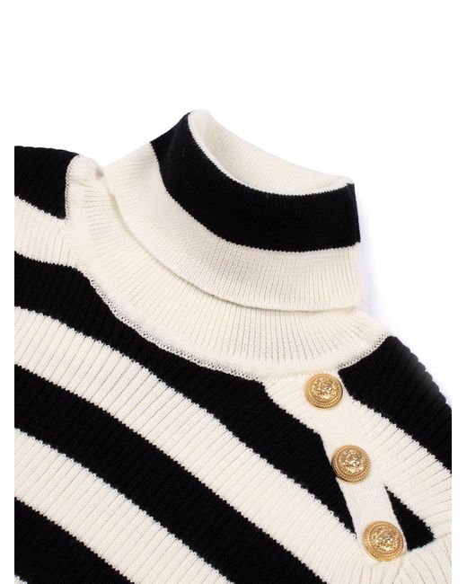 Balmain White Strickpullover