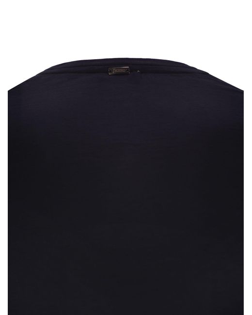 Herno Wool Jersey T -shirt in het Blue voor heren