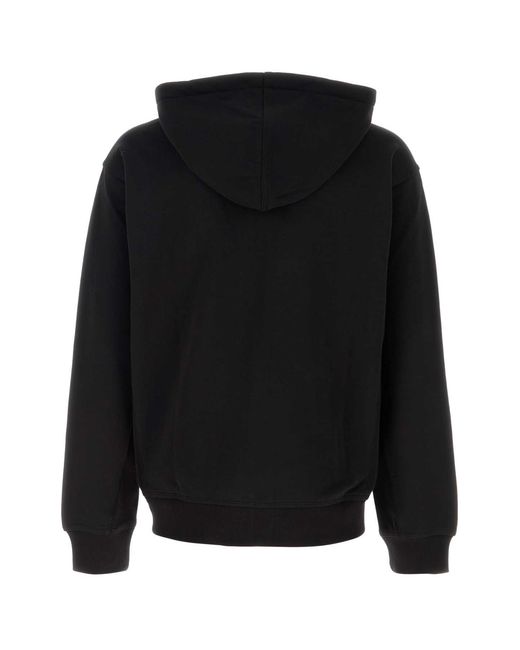 Carhartt Black Hooded American Script Jacket Cotton/Polyester Swe for men