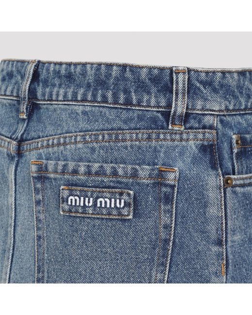 Miu Miu Blue Denim Skirt