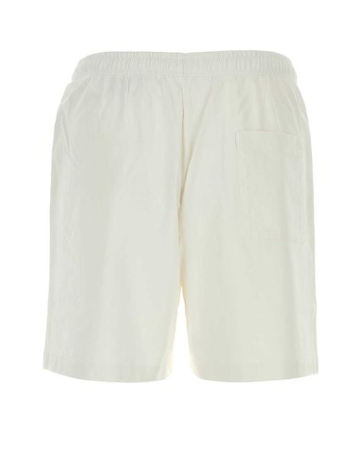 Sporty & Rich White Logo Shorts for men