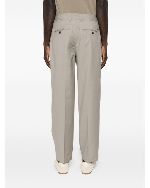 Emporio Armani Gray Wool Trousers for men