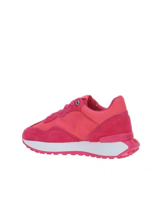 Givenchy Pink Canvas And Suede Sneakers