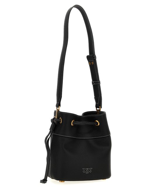 Pinko Black Mini Bucket Bag