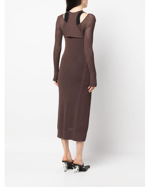 ANDREADAMO Brown Andreadamo Long Cardigan