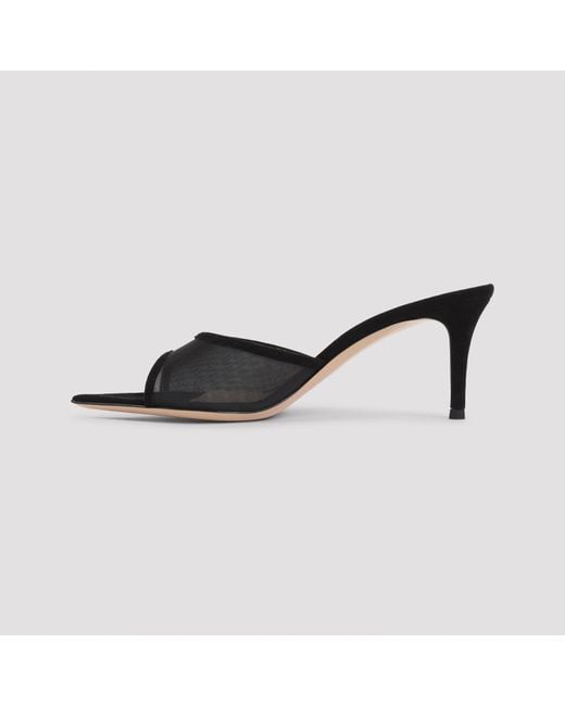 Gianvito Rossi Black Elle 70 Mini Mules