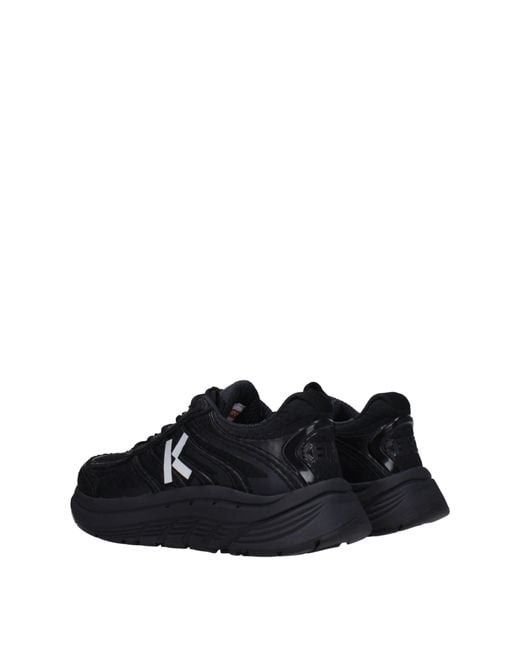 KENZO Black Sneakers Donna Tessuto Nero