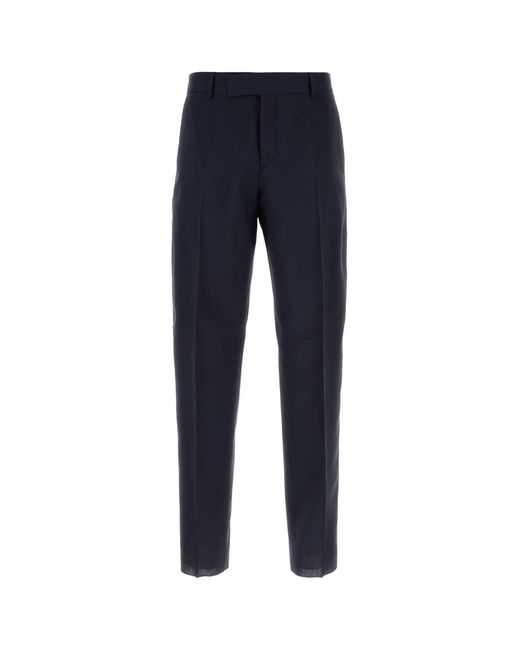 Fendi Navy Blue Twill Pant for men