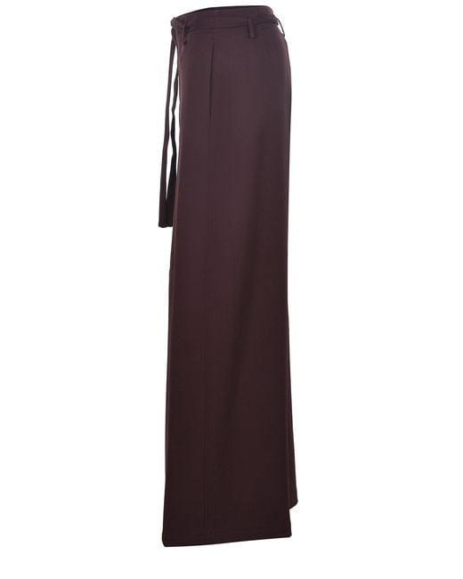Alysi Purple Trousers Made Of Wool