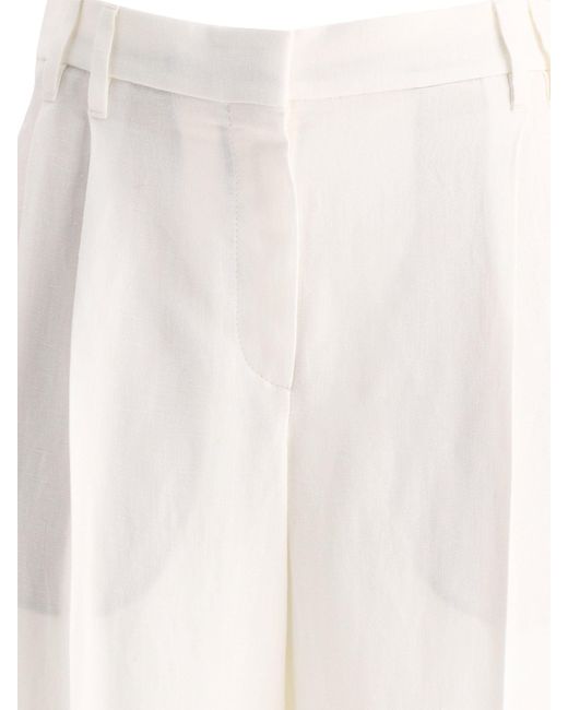 Pantalones holgados Brunello Cucinelli de color White