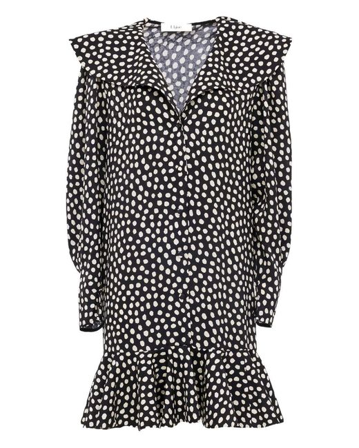 Chloé Black Dotted Silk Dress