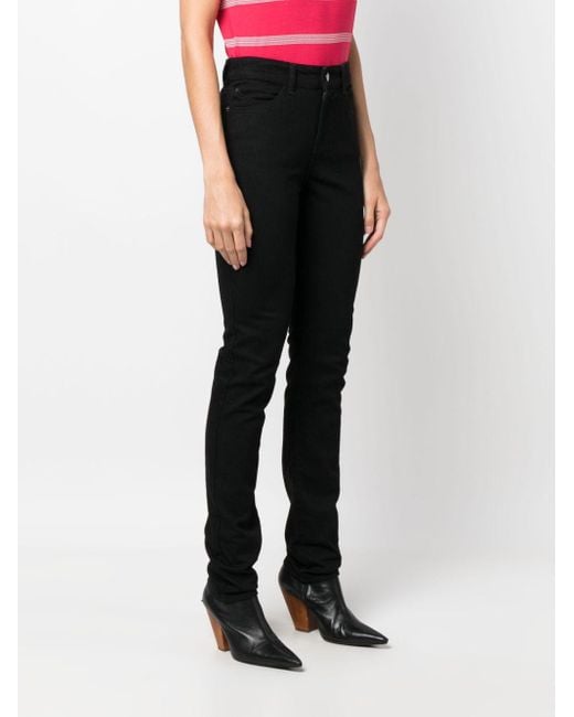 Emporio Armani Black Halbhohe Slim-Fit-Jeans