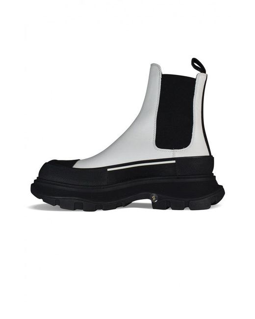 McQueen Black Tread Slick Boots
